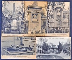 ** Paris, Pere-Lachaise / Famous Tombs - 15 Pre-1945 Postcards - Zonder Classificatie