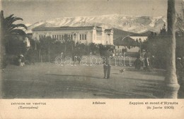 ** T2/T3 Athens, Athenes; Zappion Et Mont D'Hymete / Zappeion, Mount Hymettus, Street View In January 1908. Pallis & Cot - Zonder Classificatie