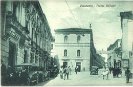 ** T1/T2 Catanzaro, Piazza Galluppi. Cart. V. Asturi E Figli / Square View With Automobiles - Unclassified