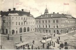 ** T1 Uppsala, Upsala; Radhuset / Town Hall, Trams - Zonder Classificatie