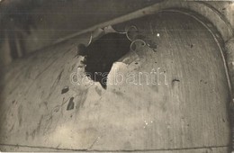 ** 6 Db RÉGI Osztrák-magyar Sérült Hadihajó, Fotó Képeslapok / 6 Pre-1920 K.u.K. Kriegsmarine Damaged Warships. Photo Po - Unclassified