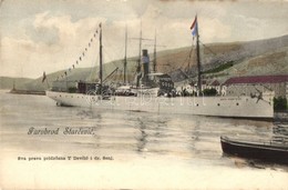 T1/T2 Ante Starcevic Egycsavaros Tengeri Személyszállító Gőzhajó Senj Kikötőjében / Hungarian Sea Passenger Steamship In - Zonder Classificatie