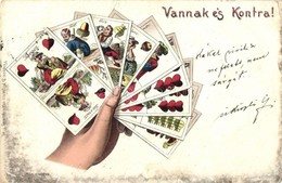 T2/T3 Vannak és Kontra! Magyar Kártyás Képeslap. Ferenczi B. Kiadása / Hungarian Cards, Litho (EK) - Zonder Classificatie