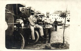 ** T2/T3 Gépkocsi Kolónia Katonákkal / WWI Austro-Hungarian K.u.K. Motorized Units, Soldiers With Vehicles. Photo (EK) - Unclassified