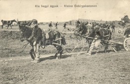 T2/T3 Osztrák-magyar Katonák Kis Hegyi ágyúkat Vontatnak Lovakkal / Kleine Gebirgskanonen / Austro-Hungarian K.u.K. Sold - Zonder Classificatie