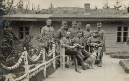 * T2 1917 Jassionov (Galícia), Ezred Törzs Kutyával / WWI Austro-Hungarian K.u.K. Regiment With Dog. Photo - Unclassified