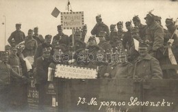 * T2 1918 Na Pomoc Slovensku / Az őszirózsás Forradalom Idején Készült Kép - 'Felvidék Elszakítása. A Katonák A Monarchi - Unclassified