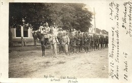 * T2/T3 1918 Die 12. Kompanie Beim Einmarsch In Zeiden / A 12. Lovas Század Bevonul Fekethalomra, Parancsnokok Neve Feli - Unclassified