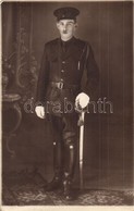 * T2/T3 1935 Magyar Honvéd Katona Karddal / Hungarian Soldier With Sword. Photo - Unclassified