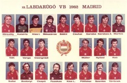 ** T1 1982 Madrid, XII. Labdarúgó VB Magyar Válogatott Csapata. Képzőművészeti Alap Kiadóvállalat / Hungary National Foo - Unclassified