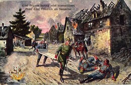 ** T2/T3 Eitel Frigyes Herceg Mint Szamaritánus / Prince Eitel Friedrich As Samaritan, Injured Soldiers, WWI - Zonder Classificatie