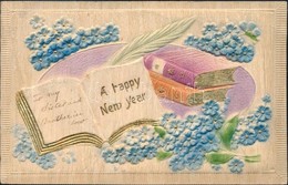 T2/T3 Happy New Year! New Year Greeting Card. Emb. Litho (EK) - Unclassified