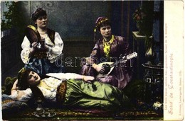 * T2/T3 Constantinople, Les Trois Soeurs Artistes Trés-gracieuses Faisant De La Musique / The Three Sisters, Graceful Ar - Zonder Classificatie