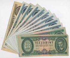 1962-1986. 11db-os Forint Bankjegy Tétel, 10-20-50Ft-os Címletek T:III - Unclassified