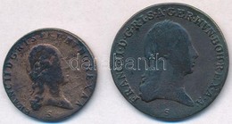 1800S 1kr Cu + 3kr Cu 'I. Ferenc' T:2-,3 - Zonder Classificatie