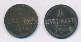 1851B 2kr Cu (2x) T:2-,3 Ph., Patina - Zonder Classificatie