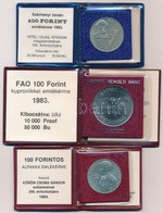1983. 100Ft Alpakka 'Széchenyi István' +  100ft Cu-Ni 'FAO-SOROZAT II. - Több Gabonát A Világnak' + 1984. 100Ft Alpakka  - Unclassified