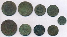 9db-os Vegyes Magyar Rézkrajcár Tétel, Közte 1800S 1kr Cu; 1812S 1kr Cu; 1883KB 1kr Cu T:2,2-,3 - Unclassified