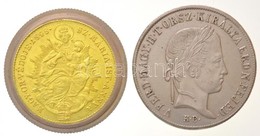 1848. Dukát Au 'V. Ferdinánd' (3,44g/0.989),  Szétcsavarható 1848KB 20kr Ag 'kémpénzben' Tárolva T:1-,2 R! / 
Hungary 18 - Unclassified