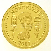 Togói Köztársaság 2007. 1500Fr Au 'Nofertiti' (0,5g/0.999) T:PP
 Republic Of Togo 2007. 1500 Francs Au 'Nefertiti' (0,5g - Unclassified