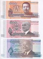 Kambodzsa 2014. 100R + 500R + 1000R T:I 
Cambodia 2014. 100 Riels + 500 Riels + 1000 Riels C:UNC - Zonder Classificatie