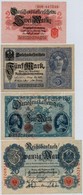 Német Birodalom 1906-1917. 2M-1000M (8xklf) T:III Közte Szép Papír
German Empire 1906-1917. 2 Mark - 1000 Mark (8xdiff)  - Unclassified