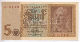 Német Harmadik Birodalom 1942. 5M T:II,II-
German Third Reich 1942. 5 Mark C:XF,VF - Unclassified