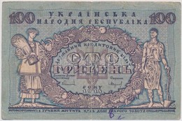 Ukrajna / Autonóm Köztársaság 1918. 100H T:III,III-
Ukraine / Autonomous Republic 1918. 100 Hryven C:F,VG - Zonder Classificatie