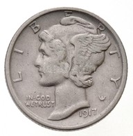 Amerikai Egyesült Államok 1917. 1D Ag 'Mercury' T:2 Kis Ph.
USA 1917. Dime Ag 'Mercury' C:XF Small Edge Error - Zonder Classificatie