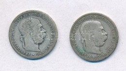 Ausztria 1893-1894. 1K Ag 'Ferenc József' (2xklf) T:2-,3
Austria 1893-1894. 1 Corona Ag 'Franz Joseph' (2xdiff) C:VF,F - Unclassified