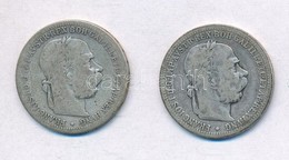 Ausztria 1894-1895. 1K Ag 'Ferenc József' (2xklf) T:2-,3
Austria 1894-1895. 1 Corona Ag 'Franz Joseph' (2xdiff) C:VF,F - Unclassified