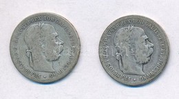 Ausztria 1894-1895. 1K Ag 'Ferenc József' (2xklf) T:2-,3
Austria 1894-1895. 1 Corona Ag 'Franz Joseph' (2xdiff) C:VF,F - Zonder Classificatie