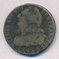 Franciaország 1792A 2S Br 'XVI. Lajos' T:3-,4
France 1792A 2 Sols Br 'Louis XVI' C:VG,G - Zonder Classificatie