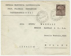 Greece 1936 Italian Occupation Of Kastellorizo - Castelrosso (Egeo) Electricity Company - Dodecaneso