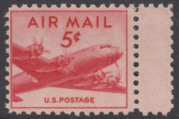 !a! USA Sc# C033 MNH SINGLE W/ Right Margin (a04) - DC-4 Skymaster - 2b. 1941-1960 Ongebruikt