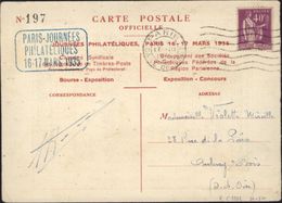 CP Paris Journée Philatélique 1935 Précurseur Journée Du Timbre YT 281 - 1921-1960: Modern Period