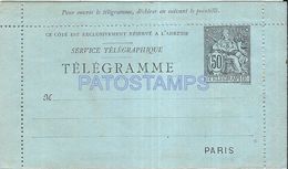 85486 FRANCIA PARIS TELEGRAM POSTAL STATIONARY POSTCARD - Pneumatic Post