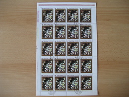 Ungarn 1977- Blumengemälde, Mi. Nr. 3194A Gestempelt - Full Sheets & Multiples
