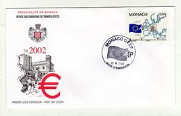 Enveloppe 1er Jour MONACO O.E.T.P. Oblitération MONACO 27/04/2002 - FDC