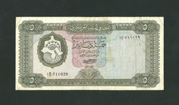 Libya - 5 Dinars 1971 *** Without Inscription *** Fine *** SCARCE *** - Libye