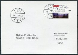 2005 Denmark Nekso Postkontor Frama ATM Postcard - Cartas & Documentos
