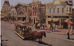 Disneyland Horse Drawn Trolley On Main Street - Disneyland