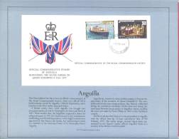 Anguilla  Queen Elizabeth II  1952 / 1977  Complete Set FDC On Exploination Sheet - Anguilla (1968-...)