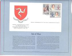 Isle Of Man  Elizabeth II  1952 / 1977  Complete Set FDC On Exploination Sheet - Man (Insel)