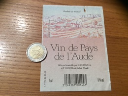 Etiquette *** Type 1 « VIN DE PAYS DE L’AUDE - UCCOAR Montréal De L’Aude (11)» - Languedoc-Roussillon