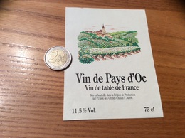 Etiquette * « Vin De Pays D’OC - Union Des Grands Chais (34)» - Languedoc-Roussillon