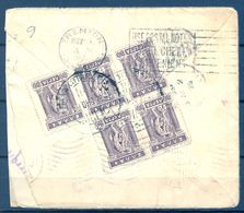 1929 , GRECIA , SOBRE CIRCULADO Y REDIRIGIDO A TRENTON , YV. 198 X 5 , MERCURIO - Briefe U. Dokumente