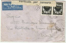 Greece 1942 Italian Occupation Of Rhodes - Rodi (Egeo) - Military Censored - Dodekanesos