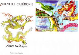 NOUVELLE CALEDONIE - FDC De 2000 BLOC N° 23 - Brieven En Documenten