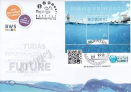 Hungary Budapest Water Summit 2013 Ocean (miniature FDC) - Lettere